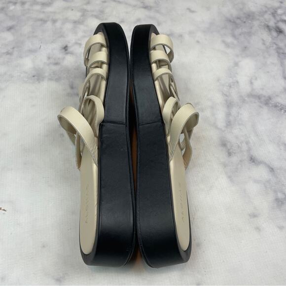 Alohas Ivory Toe Ring Strappy Flat Sandals Flip Flops Minimalist Sz 41 - Picture 7 of 10